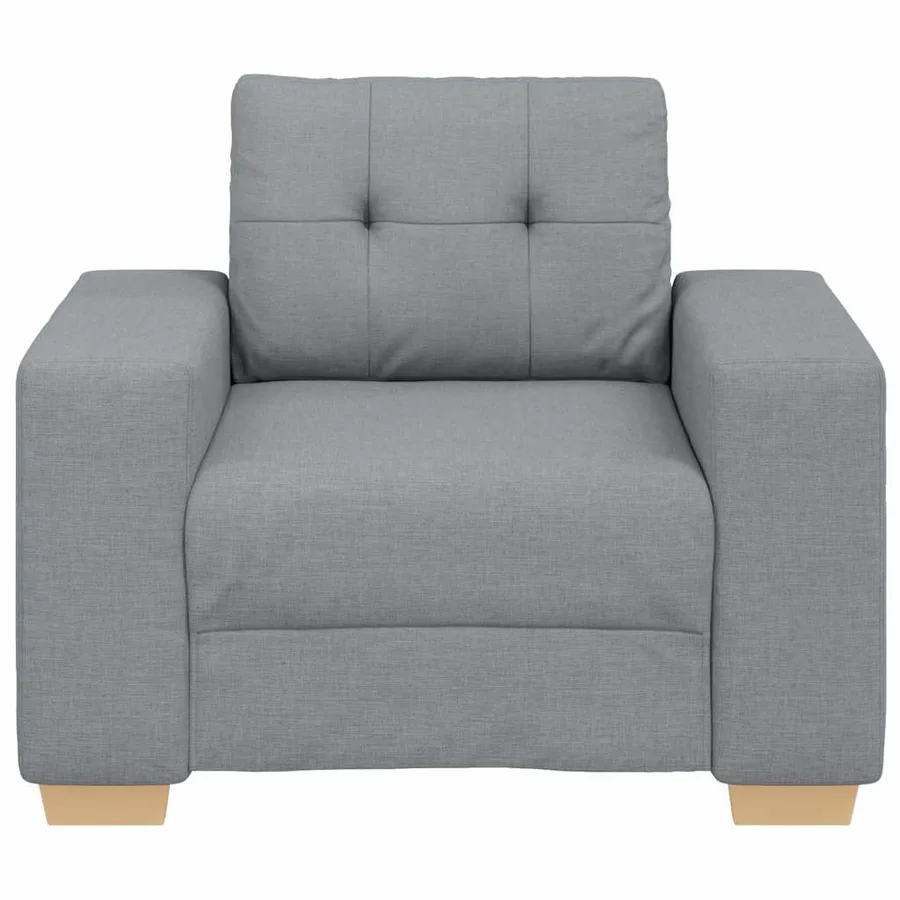 Fauteuil Gris clair 100x78x80 cm Tissu - 4