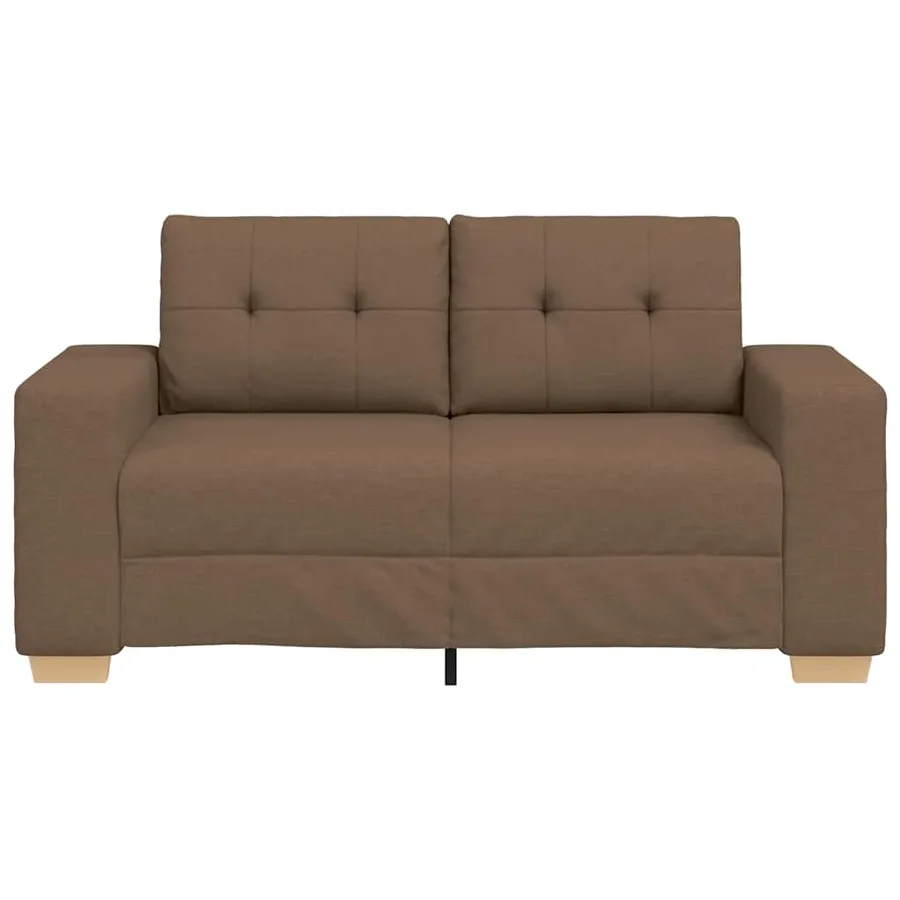 Canapé deux places marron 160x77x82 cm en tissu - 4