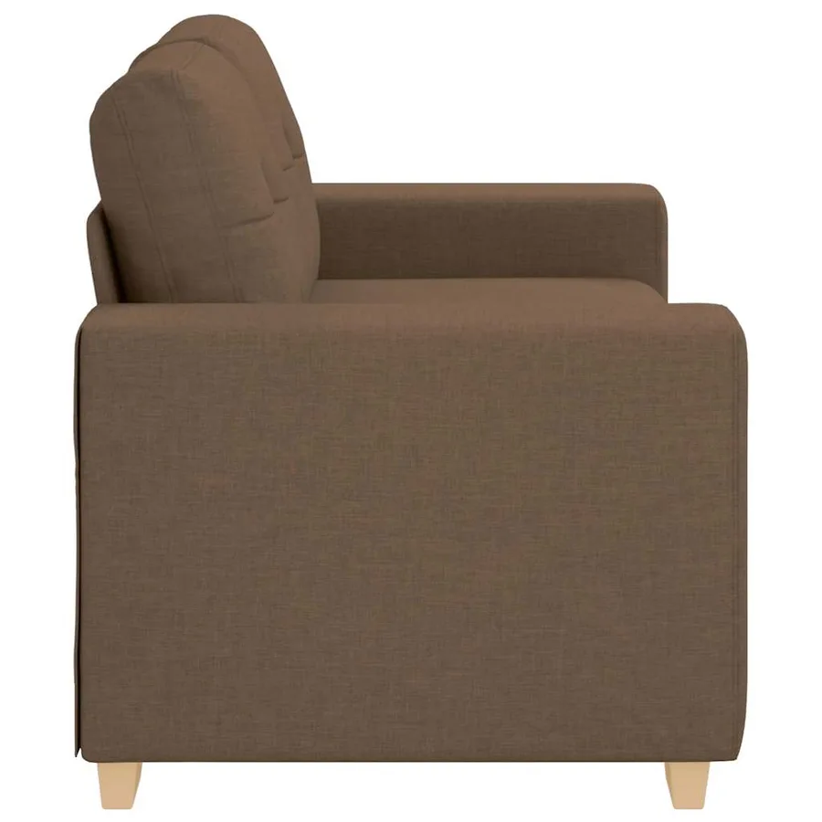 Canapé deux places marron 160x77x82 cm en tissu - 5