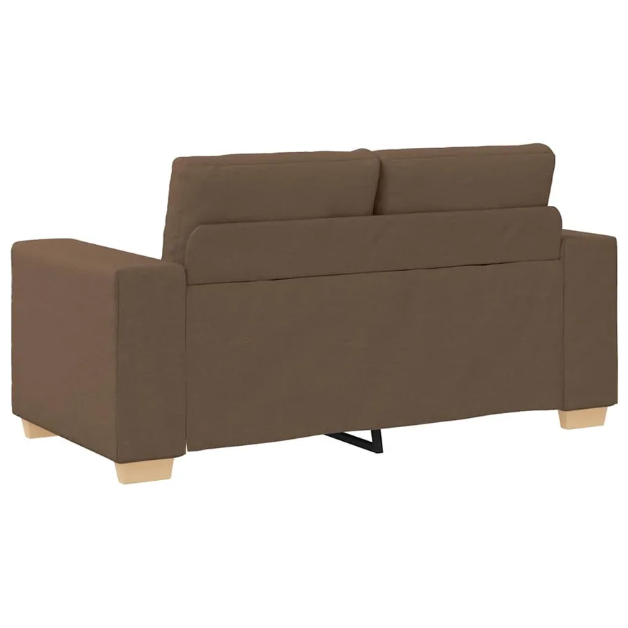 Canapé deux places marron 160x77x82 cm en tissu - 6