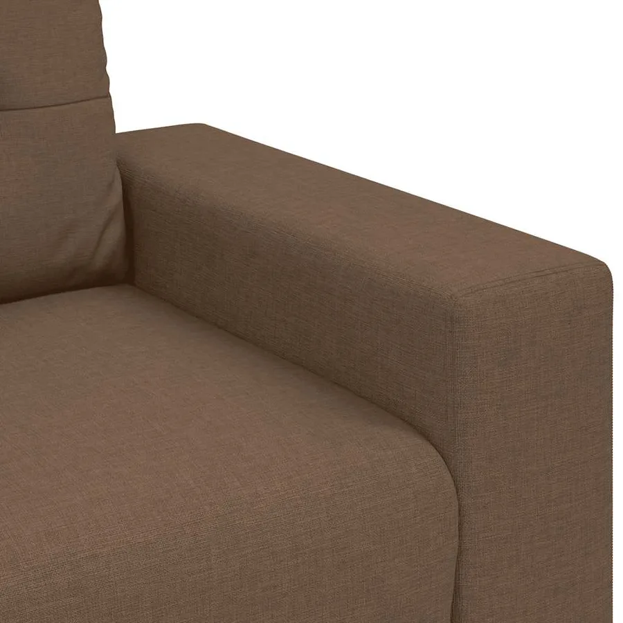 Canapé deux places marron 160x77x82 cm en tissu - 7