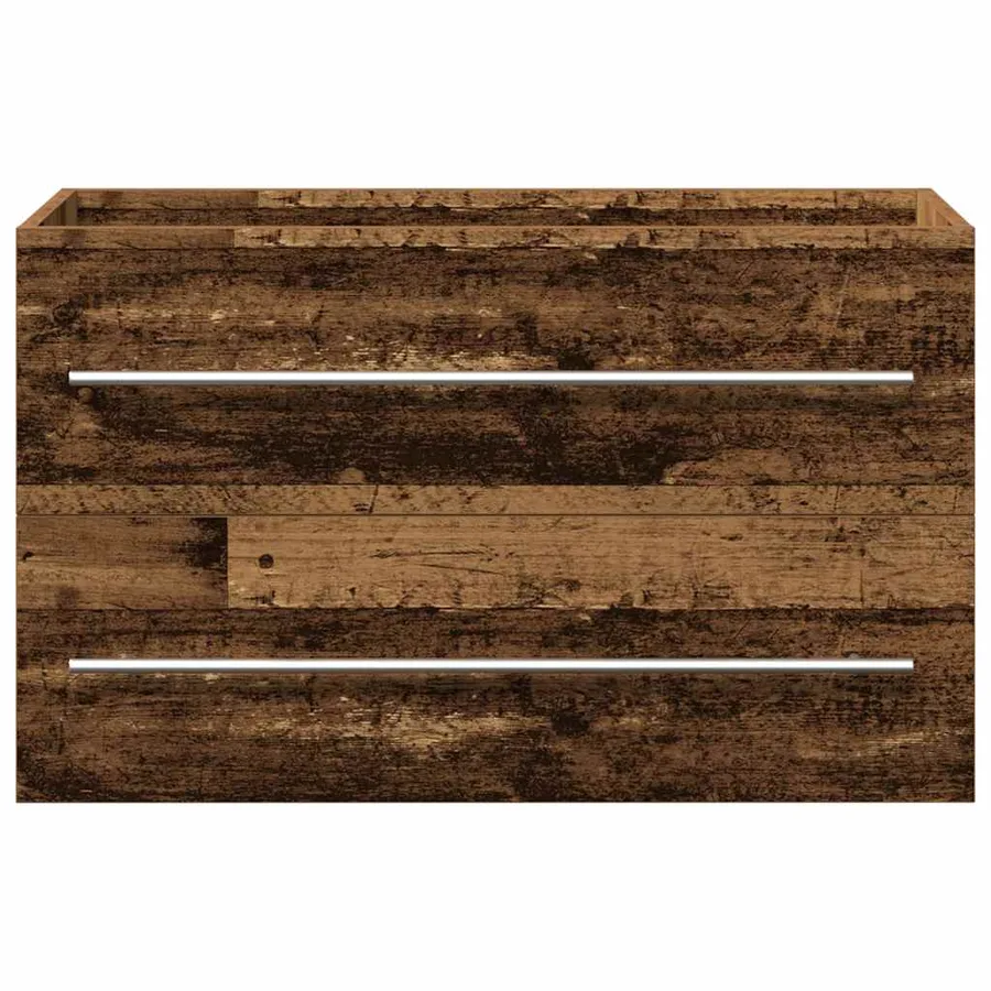 Meuble sous-vasque de salle de bain en bois ancien 80 x 38,5 x 48 cm bois d'ingénierie - 6