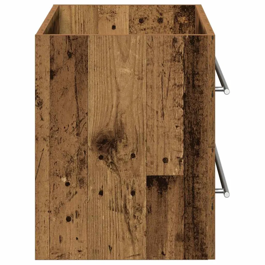 Meuble sous-vasque de salle de bain en bois ancien 80 x 38,5 x 48 cm bois d'ingénierie - 7