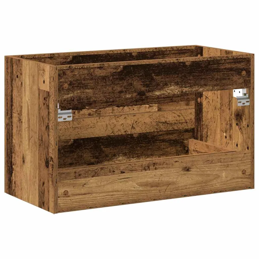 Meuble sous-vasque de salle de bain en bois ancien 80 x 38,5 x 48 cm bois d'ingénierie - 8