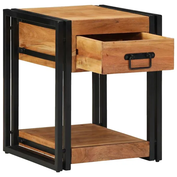 Cabinet de chevet Marron 40 x 40 x 50 cm Bois d'Acacia Massif