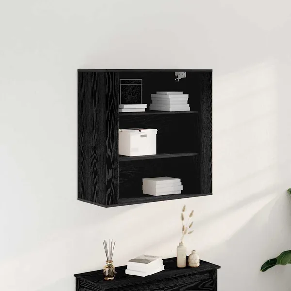 Meuble mural Chêne noir 80 x 33 x 80 cm Bois d'ingénierie