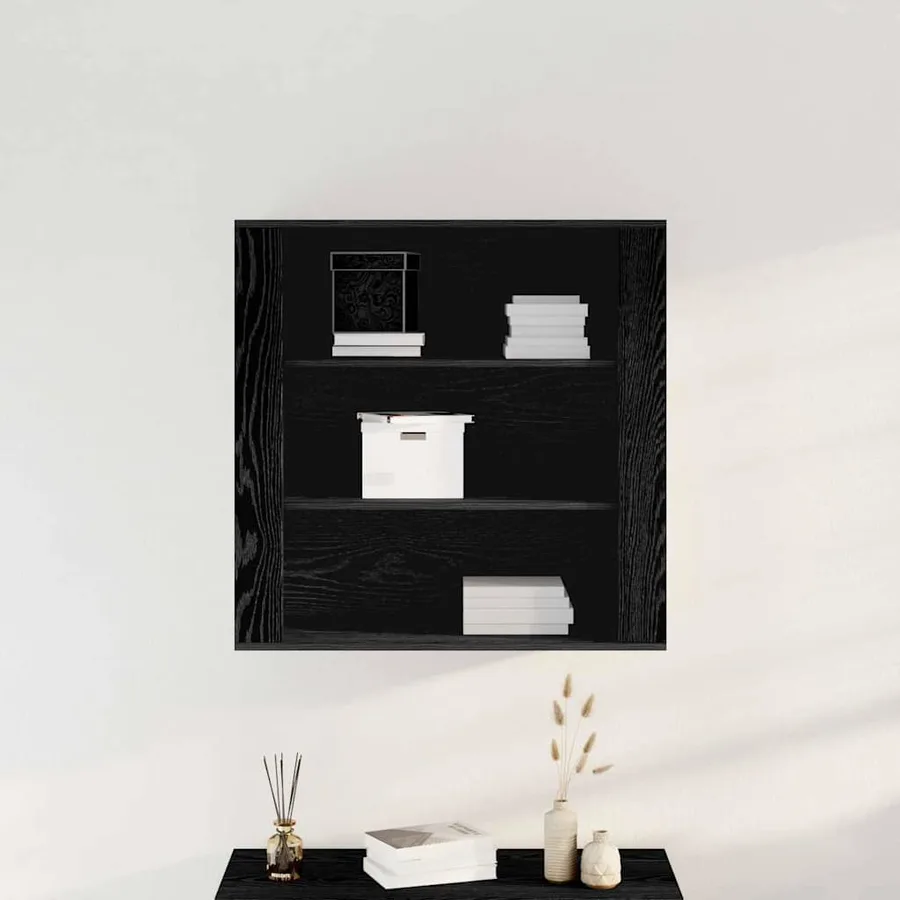 Meuble mural Chêne noir 80 x 33 x 80 cm Bois d'ingénierie - 4