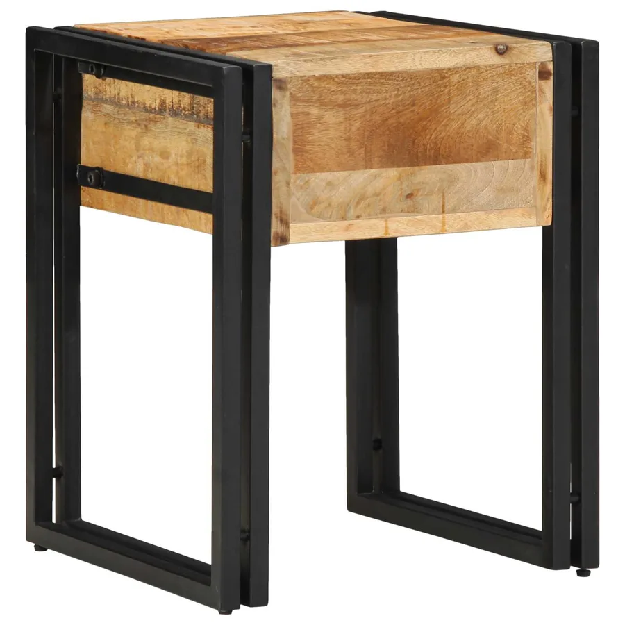 Table d'appoint 40 x 40 x 50 cm Bois de mangue massif - 4