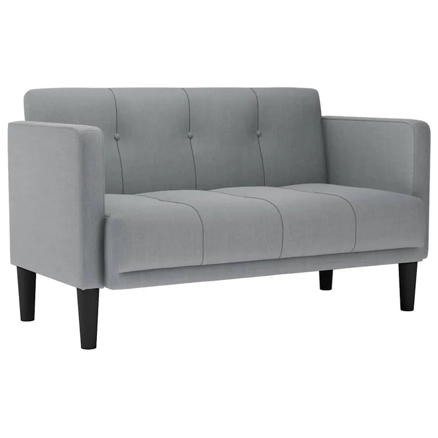 Canapé deux places gris clair 111 cm en tissu - 2