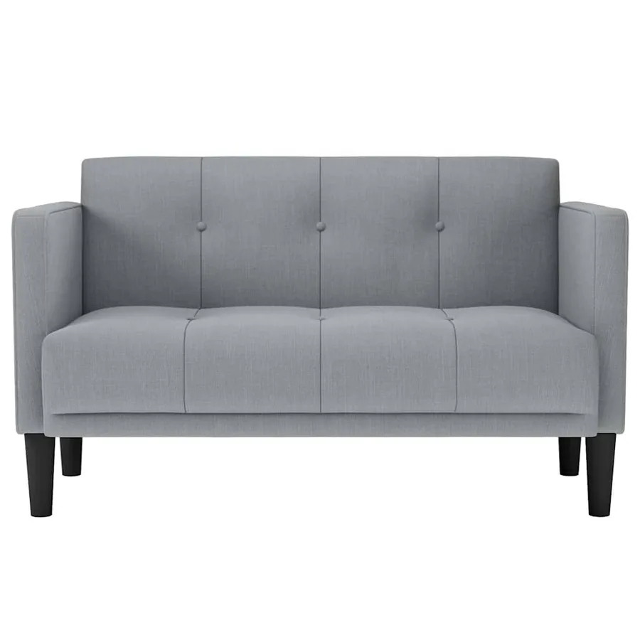 Canapé deux places gris clair 111 cm en tissu - 3