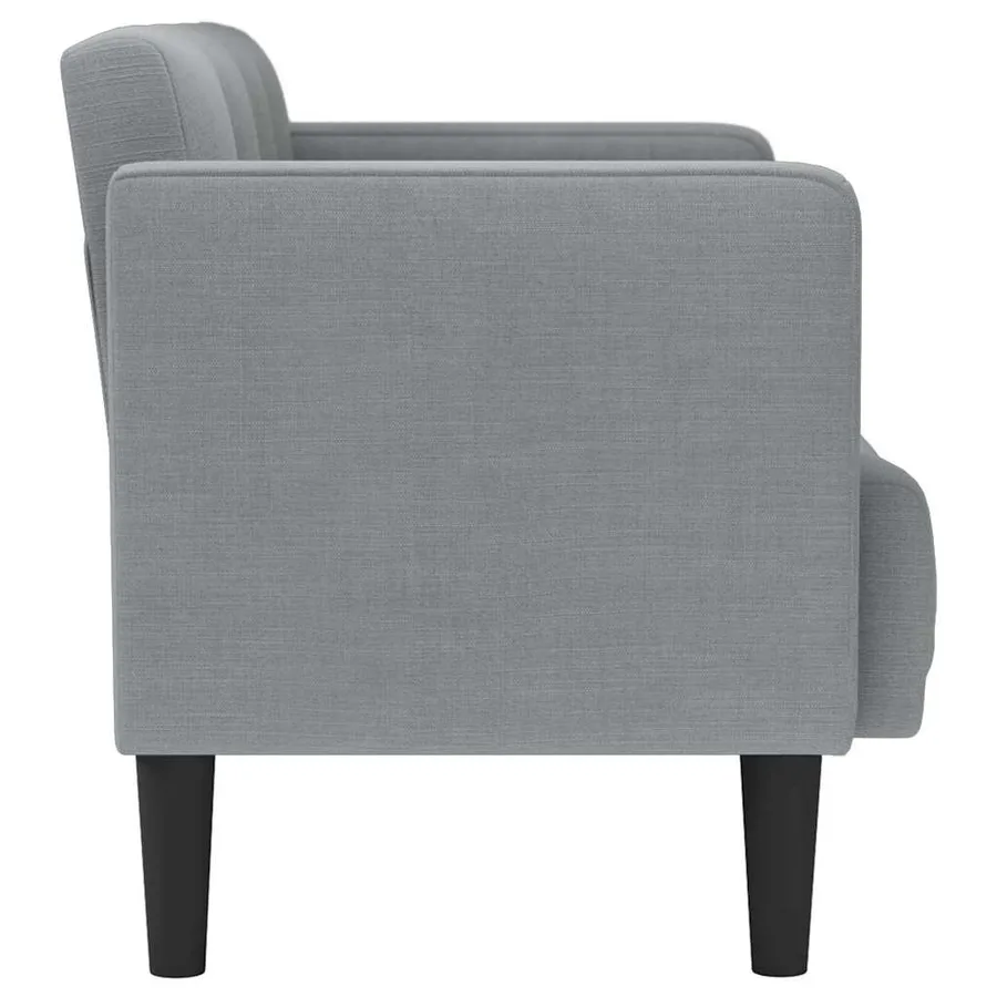 Canapé deux places gris clair 111 cm en tissu - 4