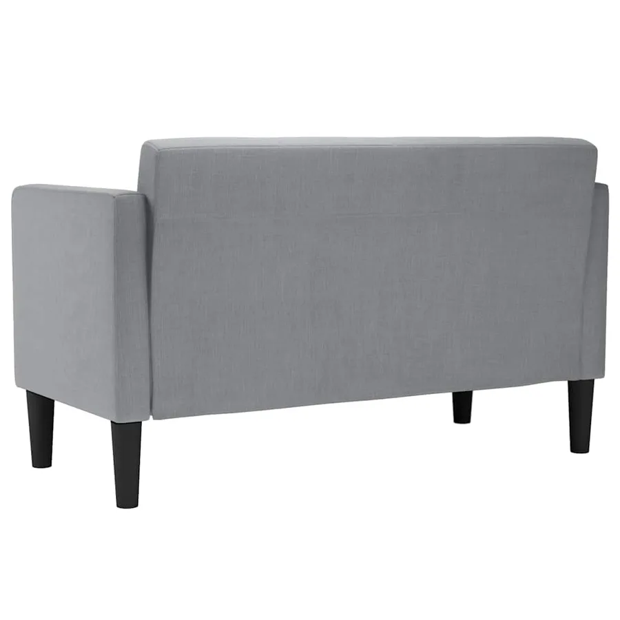 Canapé deux places gris clair 111 cm en tissu - 5