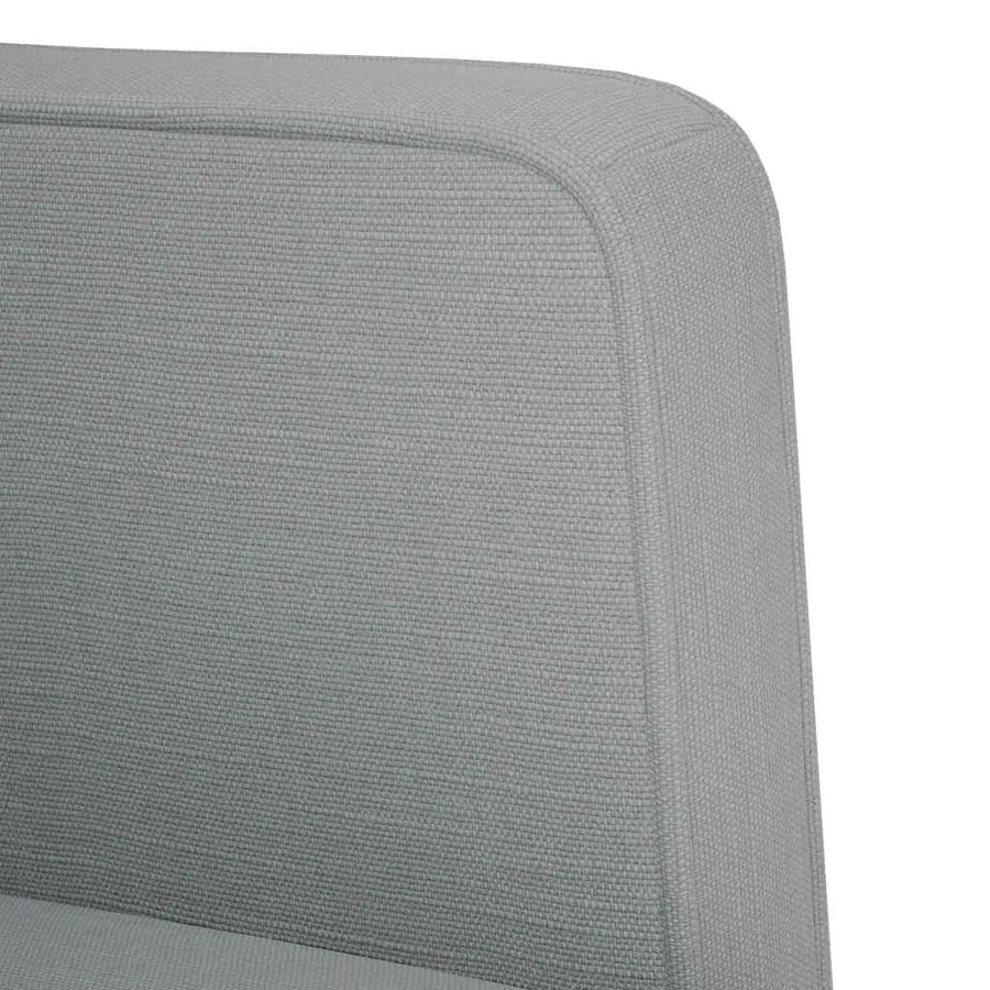 Canapé deux places gris clair 111 cm en tissu - 6
