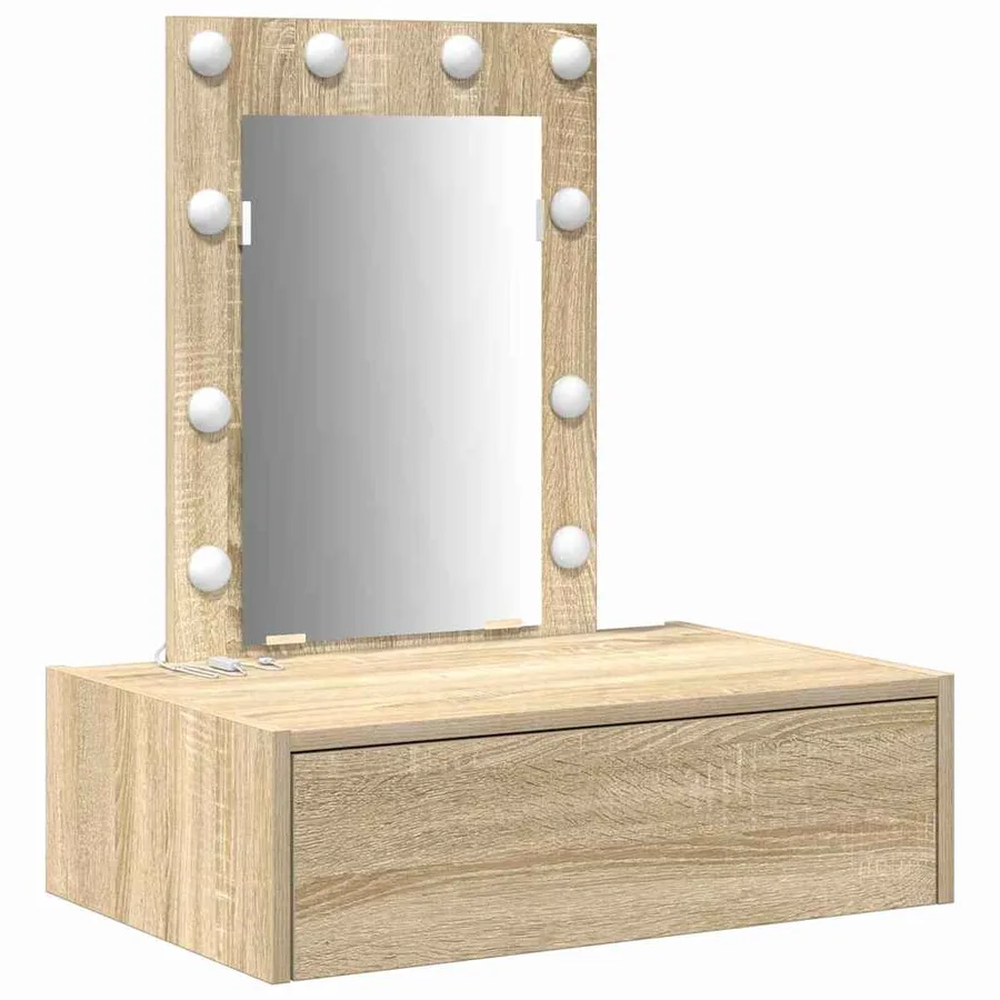 Table de Toilette Marron 60 x 40 x 70 cm Bois d'ingénierie - 2