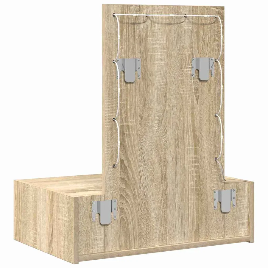 Table de Toilette Marron 60 x 40 x 70 cm Bois d'ingénierie - 7