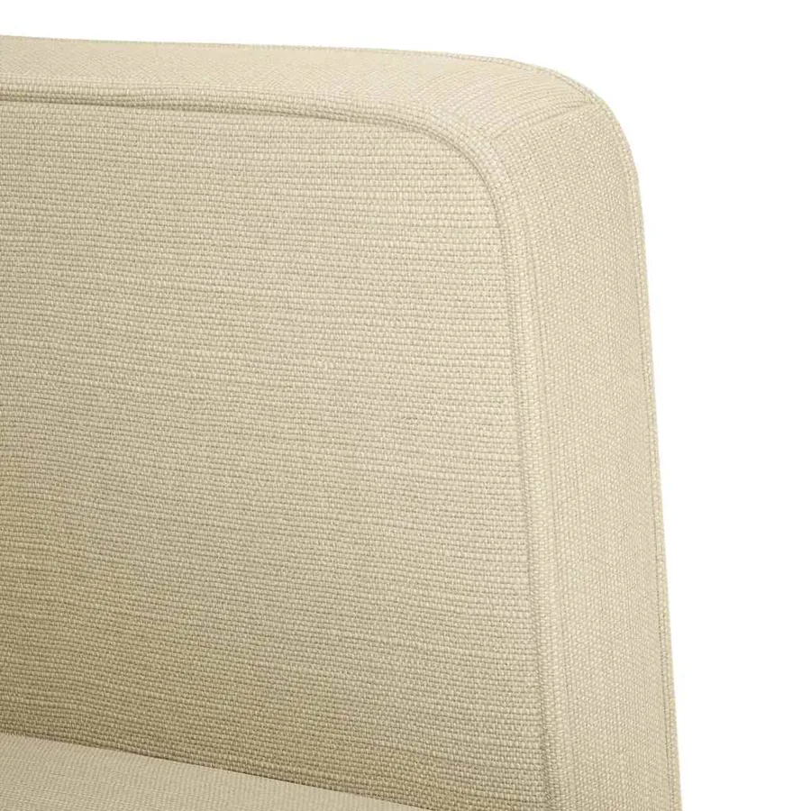 Fauteuil canapé avec accoudoirs tissu crème 53 cm - 6