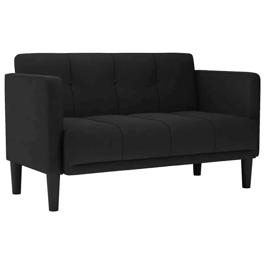 Canapé deux places noir 111 cm en tissu - 2