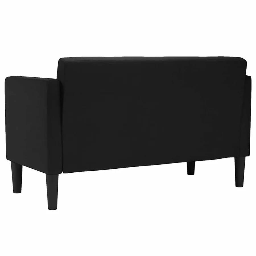 Canapé deux places noir 111 cm en tissu - 5