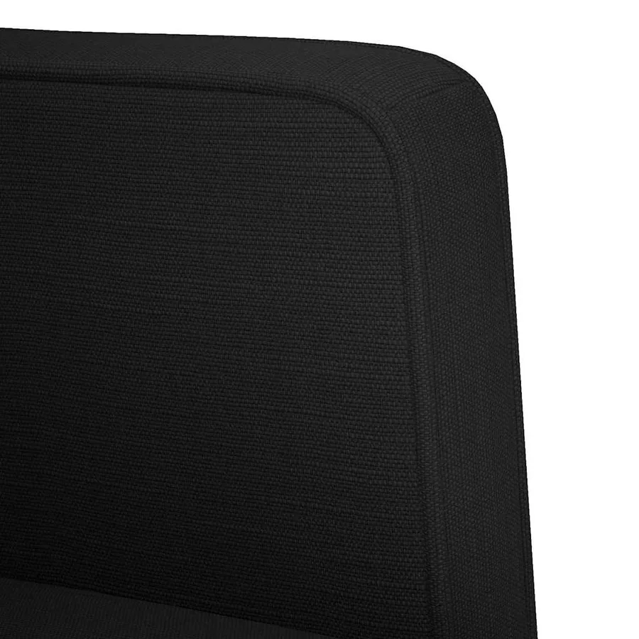 Canapé deux places noir 111 cm en tissu - 6