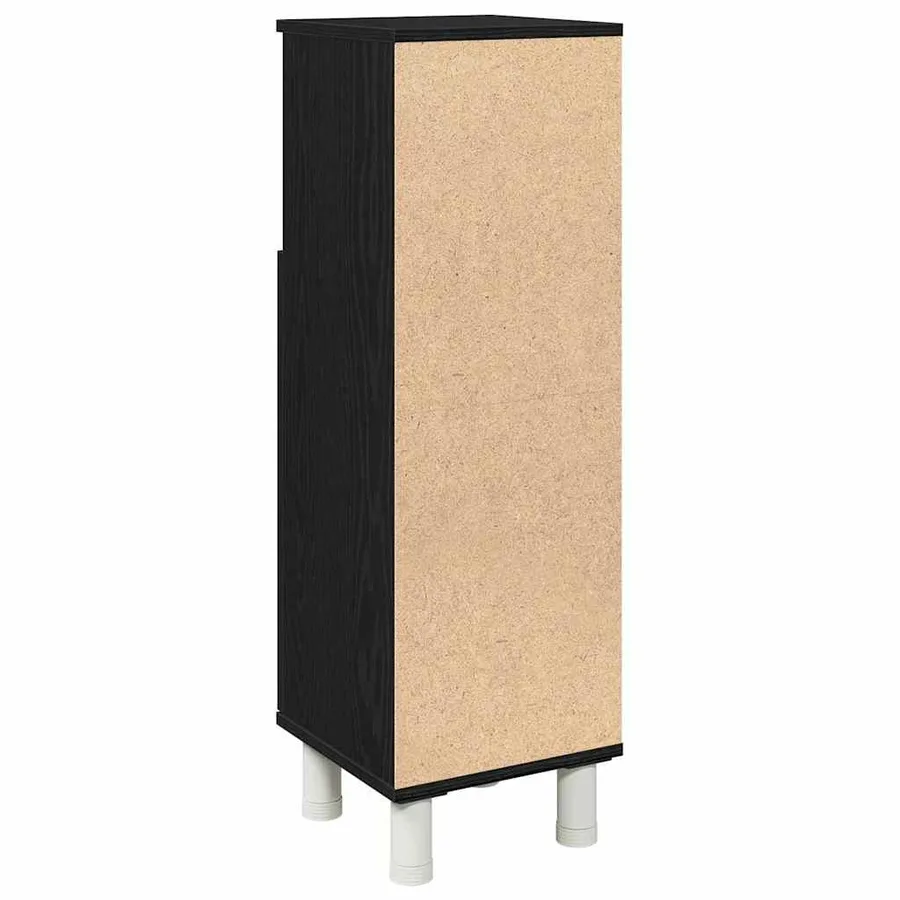 Cabinet de salle de bain avec porte Chêne noir 30 x 30 x 95 cm - 6