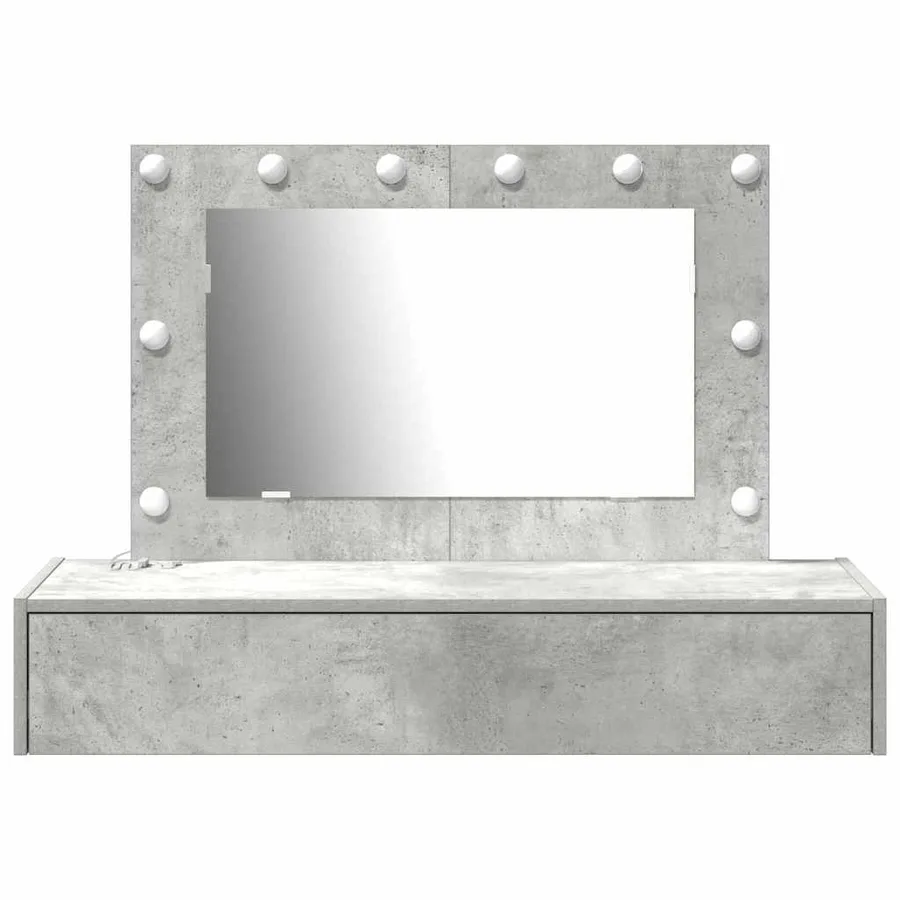 Table de Toilette Gris 100 x 40 x 70 cm Bois d'ingénierie - 5