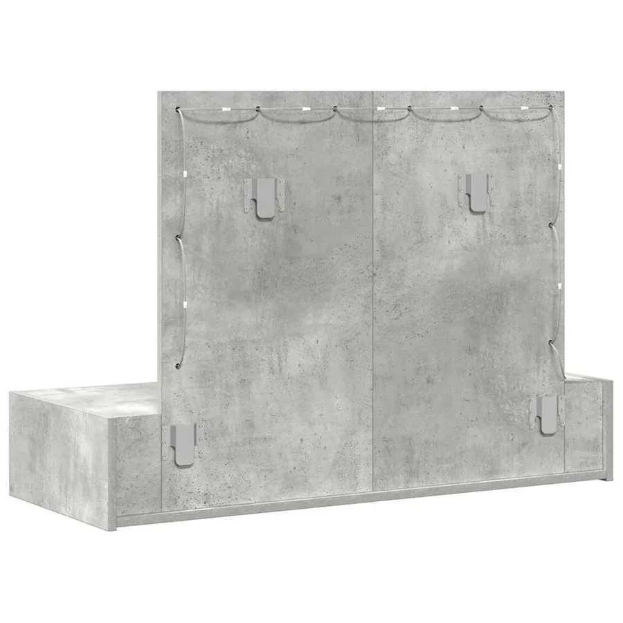 Table de Toilette Gris 100 x 40 x 70 cm Bois d'ingénierie - 7