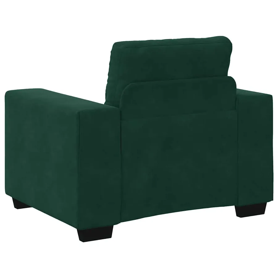 Fauteuil/canapé vert foncé 100x78x80 cm velours - 6