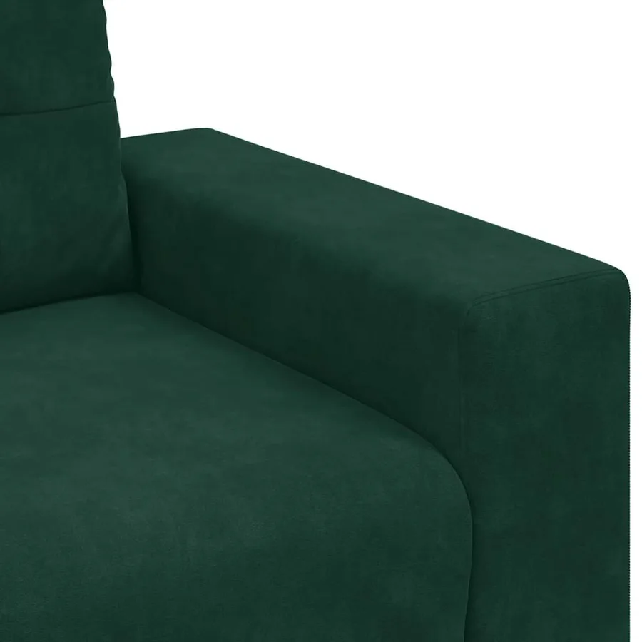Fauteuil/canapé vert foncé 100x78x80 cm velours - 7