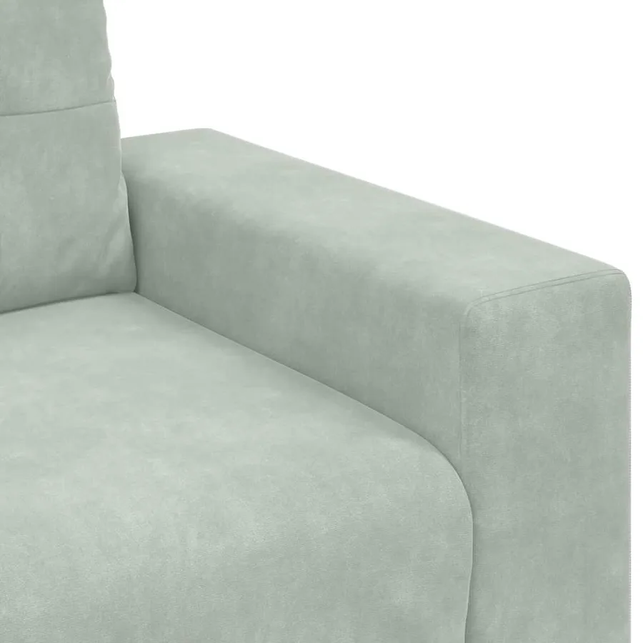 Fauteuil Gris clair 100x78x80 cm Velours - 7