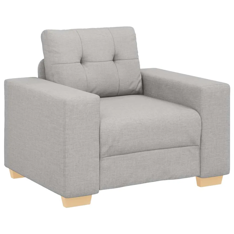 Canapé/Fauteuil gris nuage 100x78x80 cm tissu - 2