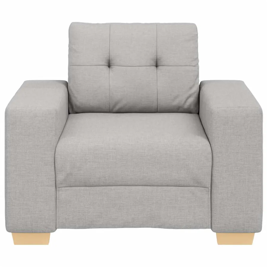 Canapé/Fauteuil gris nuage 100x78x80 cm tissu - 4