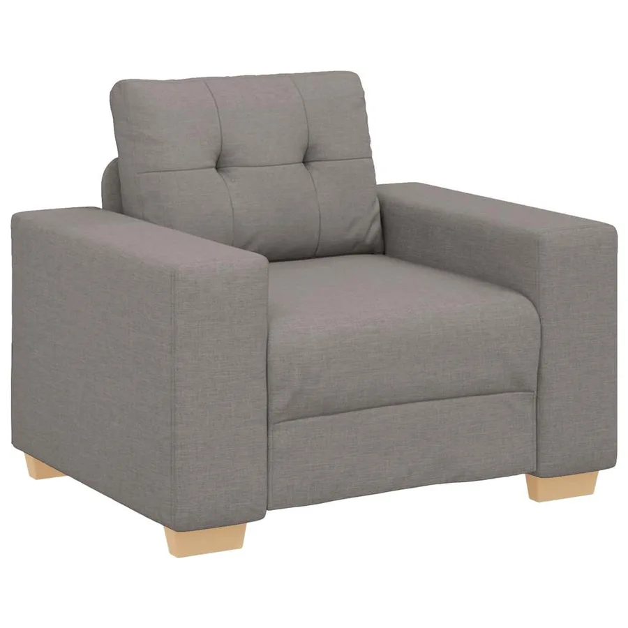 Canapé-fauteuil taupe 100x78x80 cm en tissu - 2