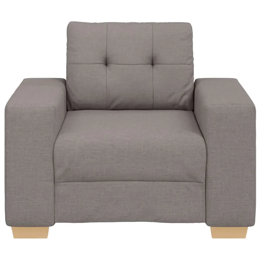Canapé-fauteuil taupe 100x78x80 cm en tissu - 4