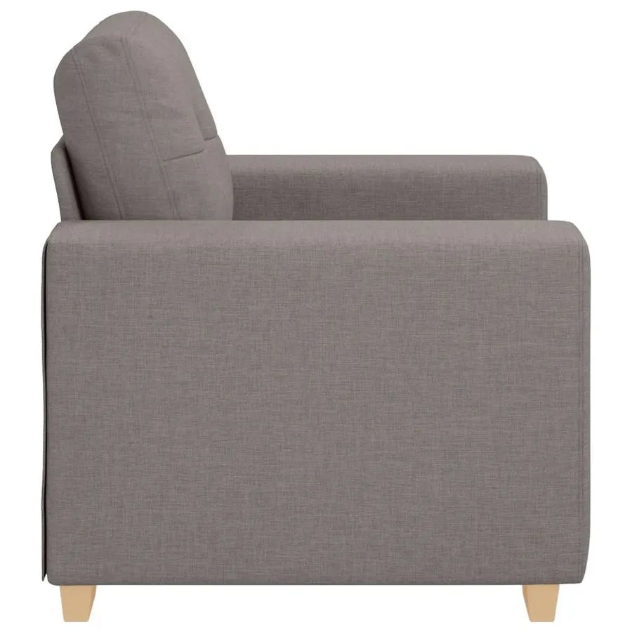 Canapé-fauteuil taupe 100x78x80 cm en tissu - 5