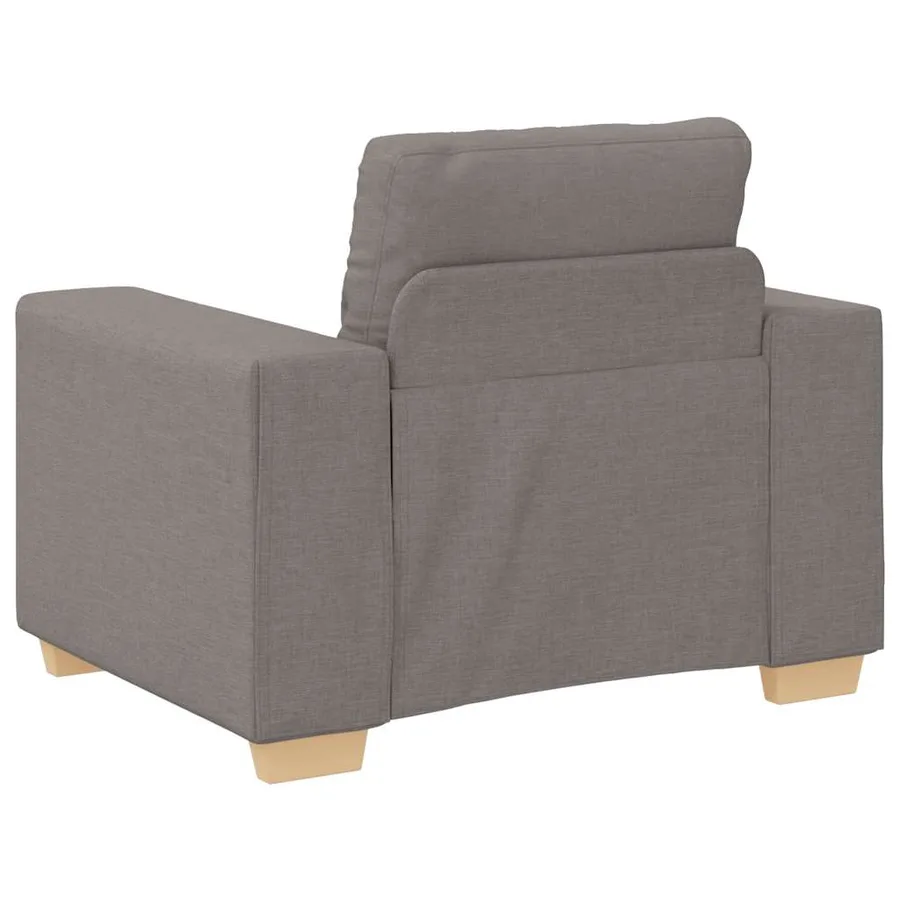 Canapé-fauteuil taupe 100x78x80 cm en tissu - 6