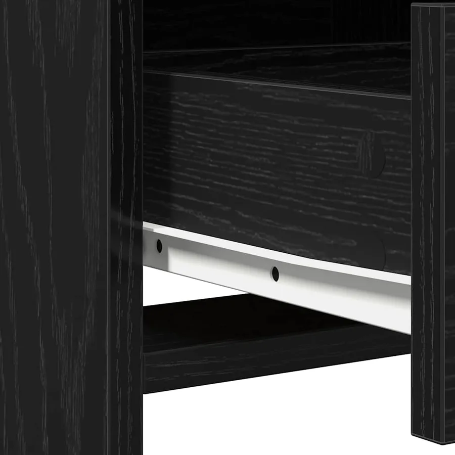 Ensemble de table de maquillage avec LED 2 pcs Chêne noir - 8