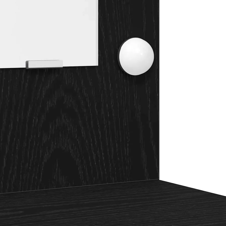 Ensemble de table de maquillage avec LED 2 pcs Chêne noir - 9