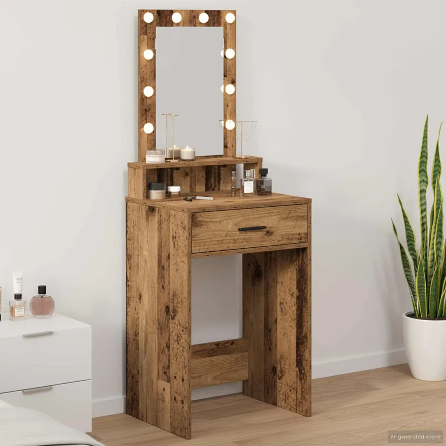 Table de Toilette Marron 50 x 41 x 140 cm Bois d'ingénierie