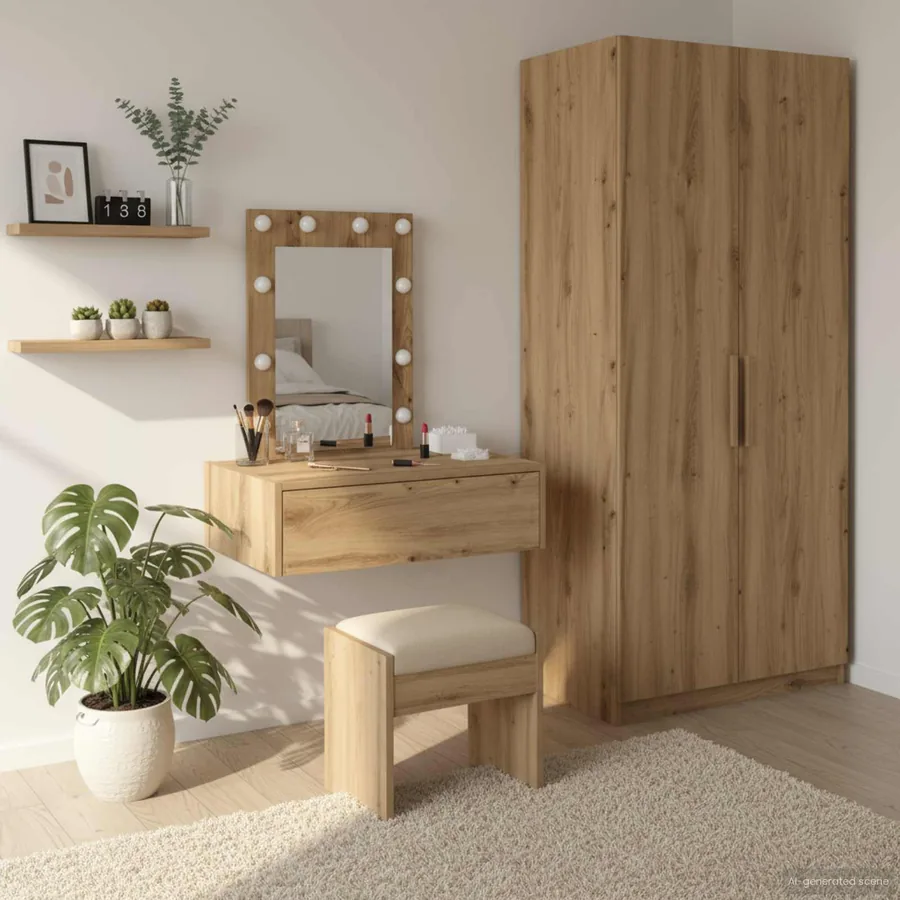 Table de Toilette Marron 60 x 40 x 70 cm Bois d'ingénierie