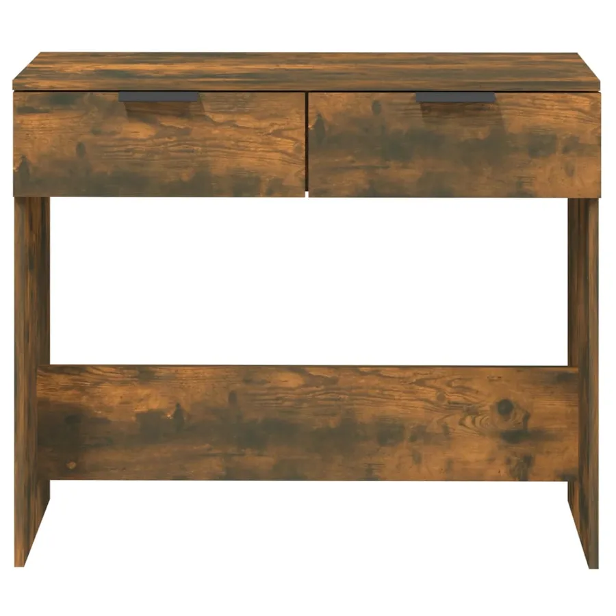 Table console Chêne fumé 90x36x75 cm Bois d'ingénierie - 6