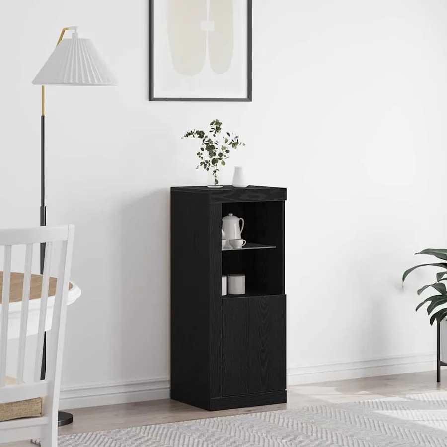 Buffet LED Noir 41 x 37 x 100 cm Bois d'ingénierie