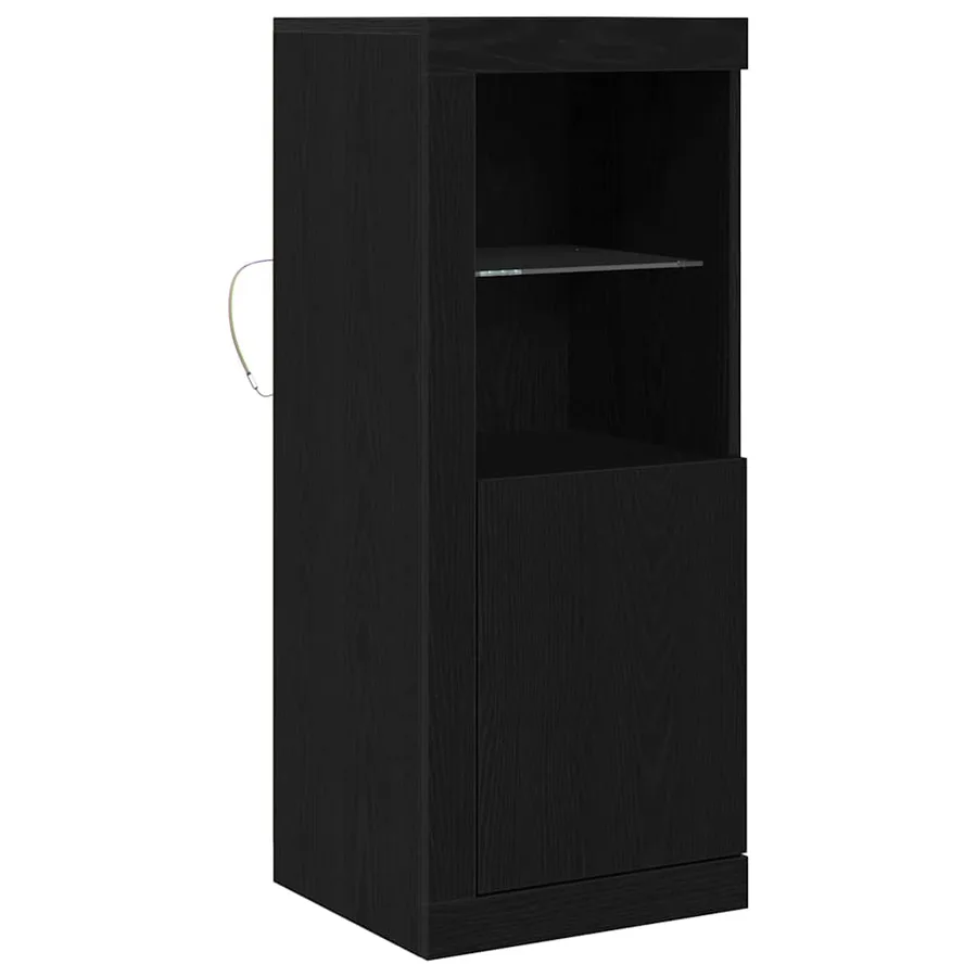 Buffet LED Noir 41 x 37 x 100 cm Bois d'ingénierie - 2