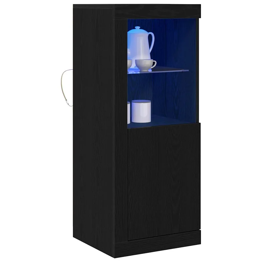 Buffet LED Noir 41 x 37 x 100 cm Bois d'ingénierie - 3