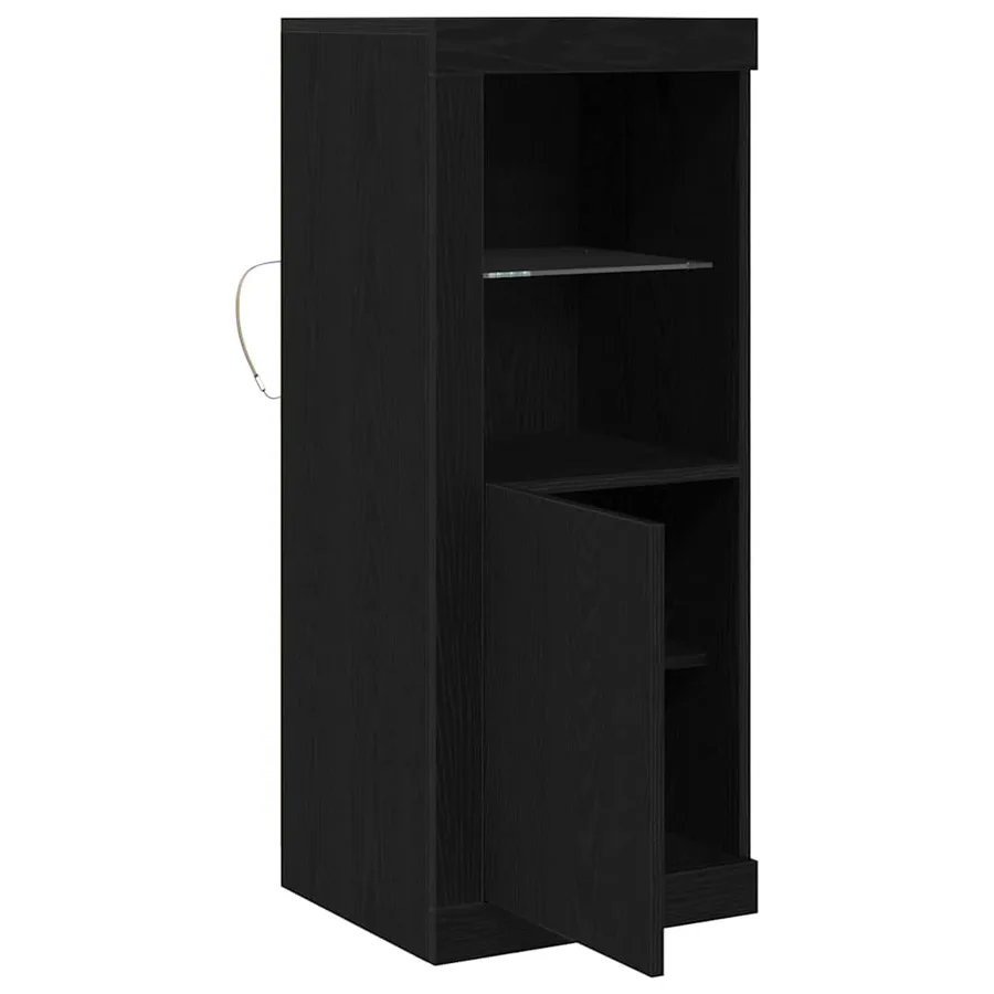 Buffet LED Noir 41 x 37 x 100 cm Bois d'ingénierie - 7