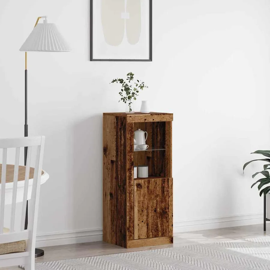 Buffet LED Marron 41 x 37 x 100 cm Bois d'ingénierie
