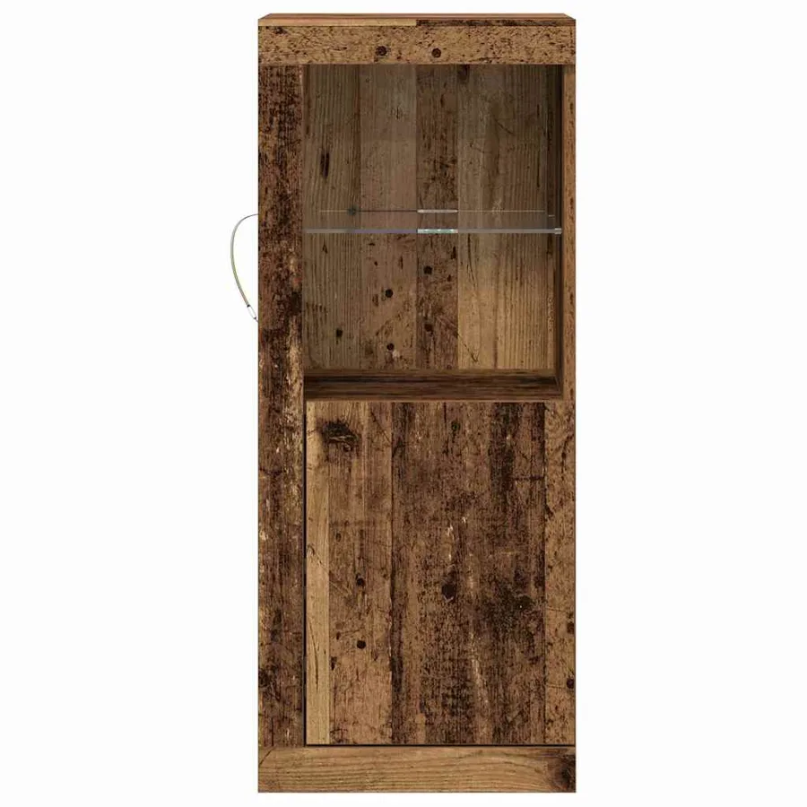 Buffet LED Marron 41 x 37 x 100 cm Bois d'ingénierie - 6