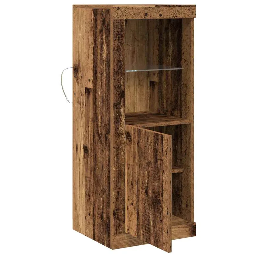 Buffet LED Marron 41 x 37 x 100 cm Bois d'ingénierie - 7