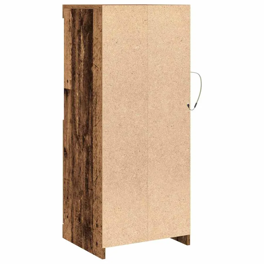 Buffet LED Marron 41 x 37 x 100 cm Bois d'ingénierie - 9