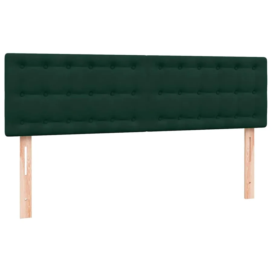 Sommier à lattes de lit et matelas vert foncé 160x220cm velours - 7