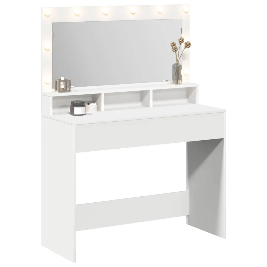 Table de Toilette Blanc 100 x 41 x 135 cm Bois d'ingénierie - 3